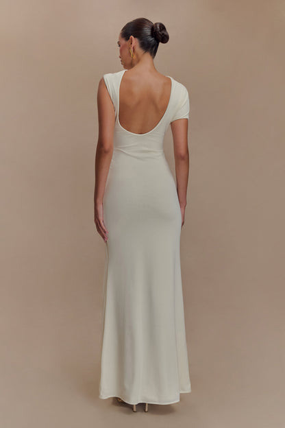Kaida Slinky Maxi Elbise - Fildişi
