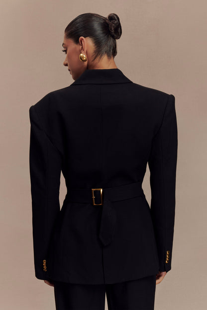 Bellamy Büzgülü Blazer - Siyah