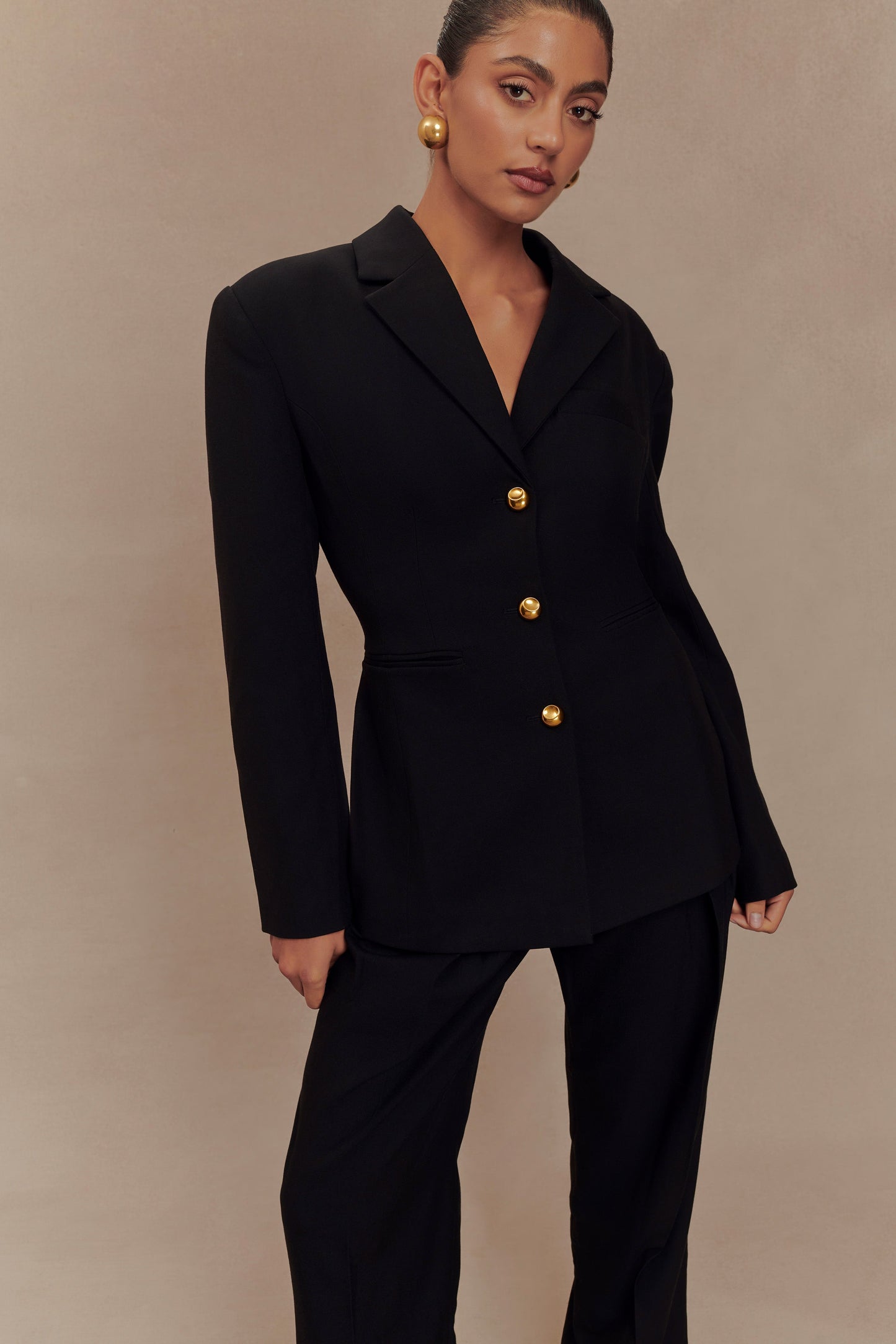 Bellamy Büzgülü Blazer - Siyah