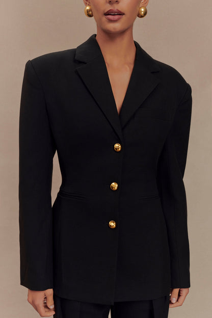 Bellamy Büzgülü Blazer - Siyah
