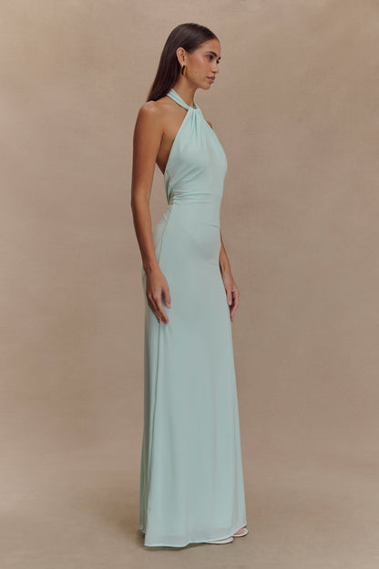 Elyna Slinky Halter Maxi Elbise - Lagoon