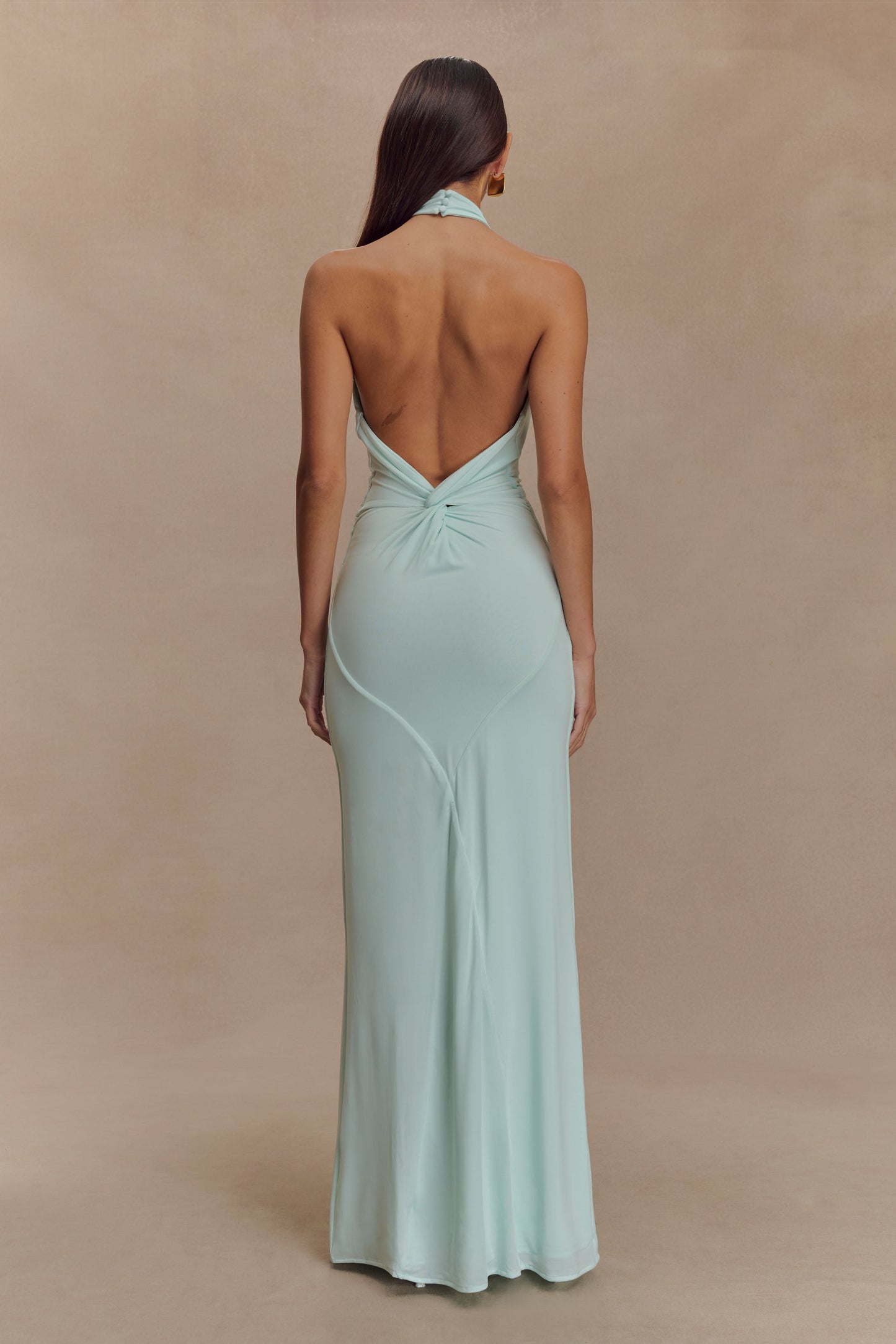 Elyna Slinky Halter Maxi Elbise - Lagoon