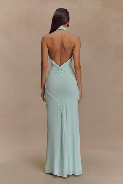 Elyna Slinky Halter Maxi Elbise - Lagoon