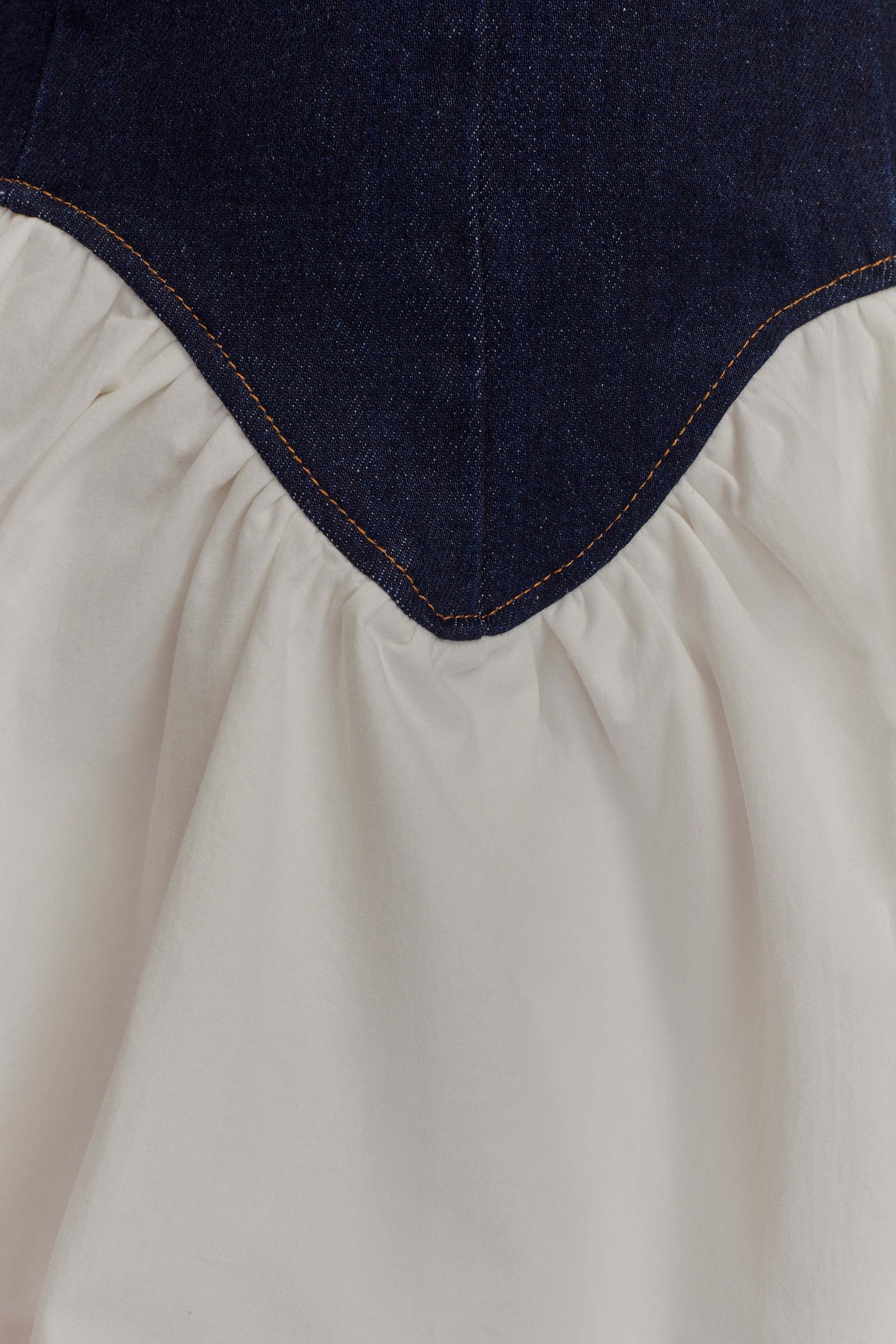 Merlyn Denim Pamuklu Mini Elbise - Çivit Mavisi