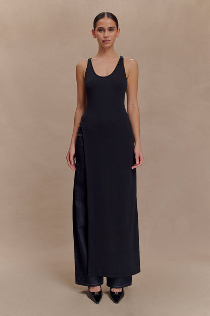 Ellerie Longline Racerback Üst - Siyah