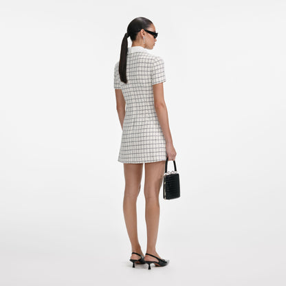Kareli Bukle Mini Elbise