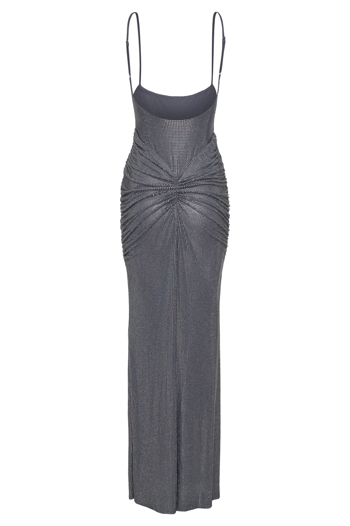 Roisin Diamante Maxi Elbise - Metalik Gri