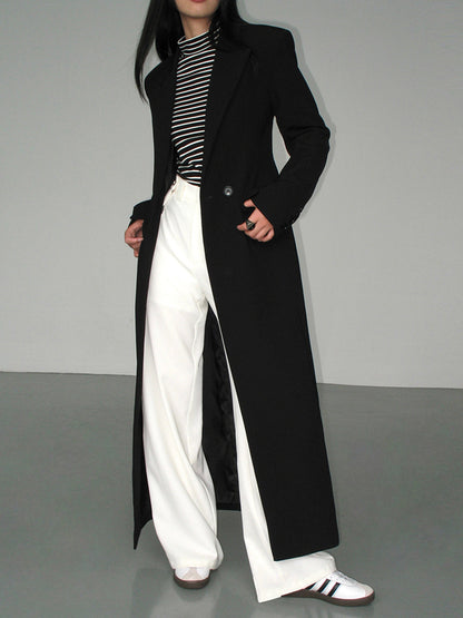 Yaka Cepli Blazer Ceket Siyah Uzun Kol Elegant