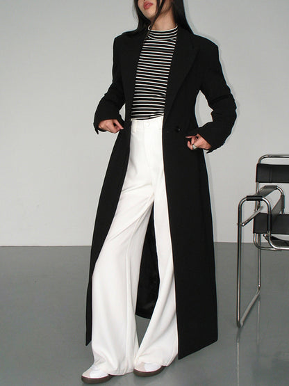 Yaka Cepli Blazer Ceket Siyah Uzun Kol Elegant