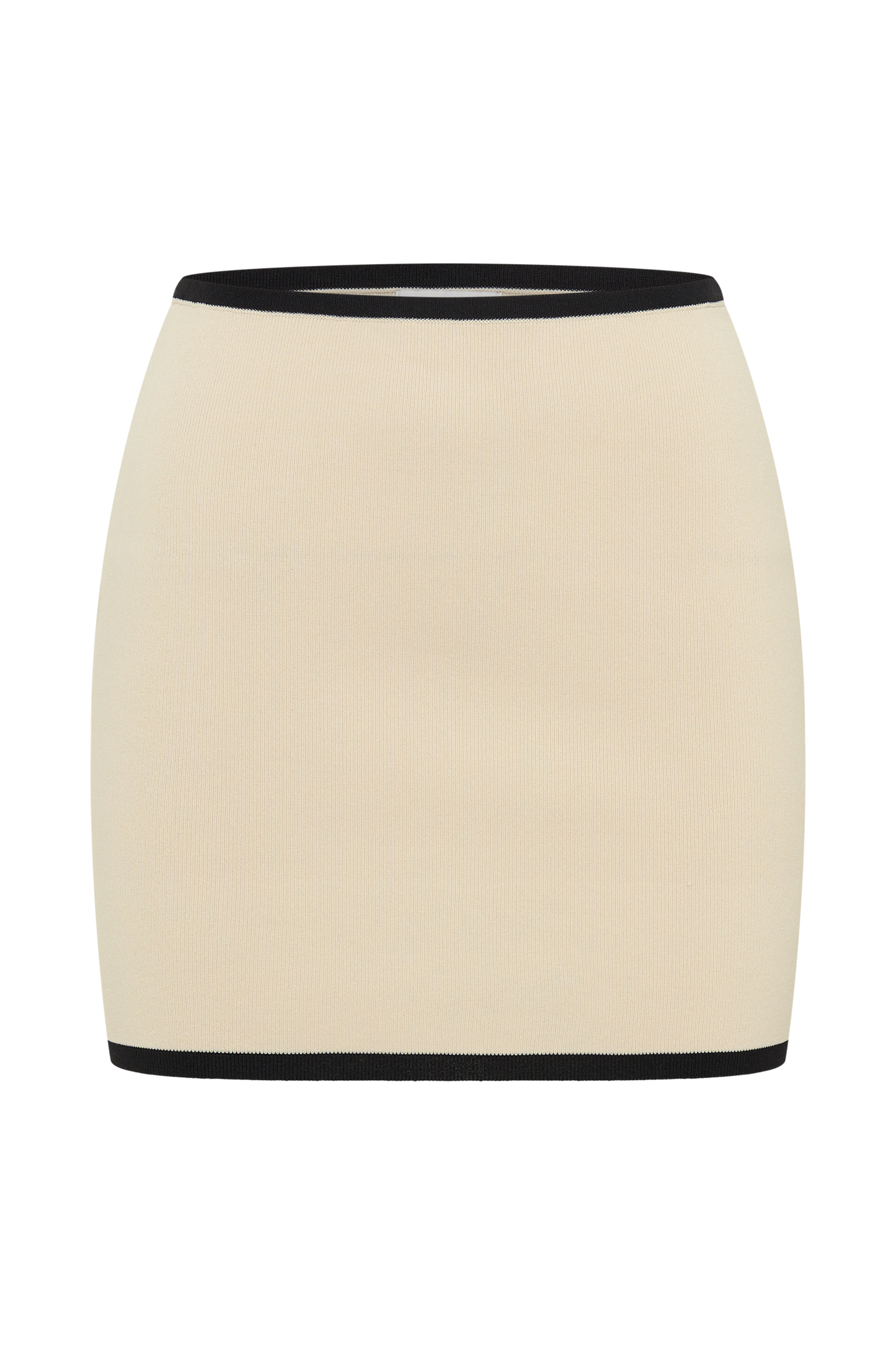 Klara Örgü Mini Etek - Siyah/Krem