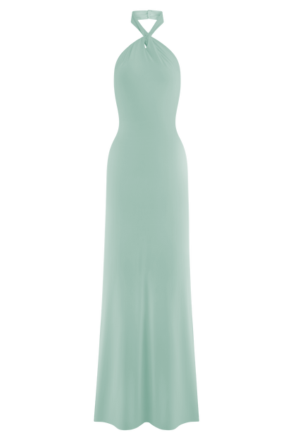 Elyna Slinky Halter Maxi Elbise - Lagoon
