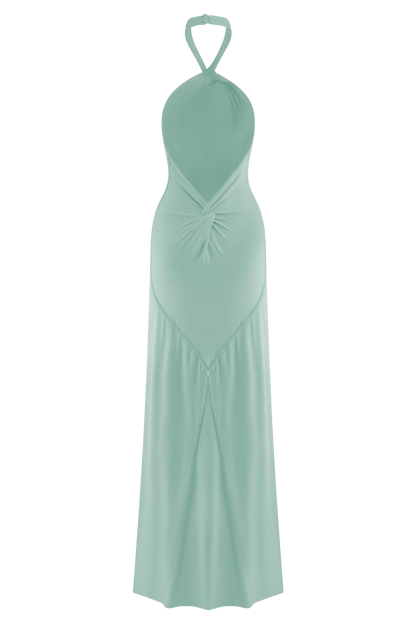 Elyna Slinky Halter Maxi Elbise - Lagoon