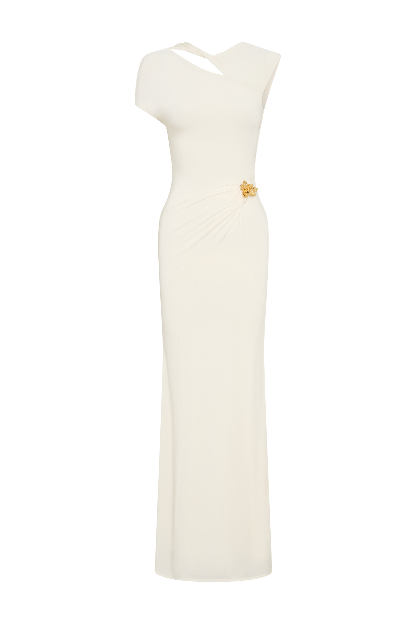 Kaida Slinky Maxi Elbise - Fildişi