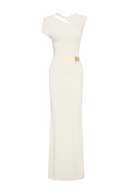 Kaida Slinky Maxi Elbise - Fildişi