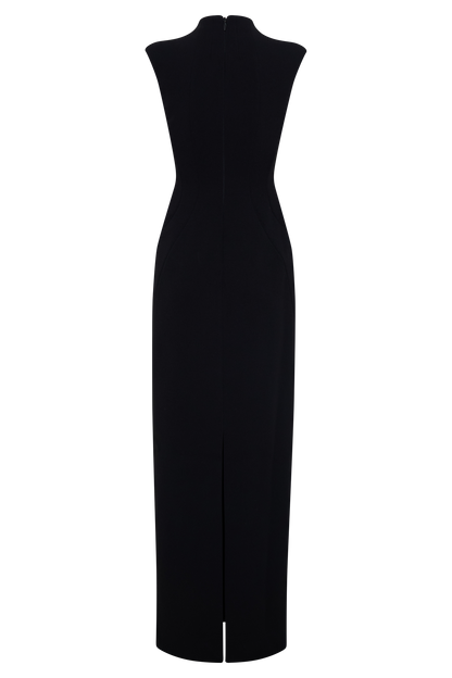 Michelle Cut Out Uzun Elbise - Siyah