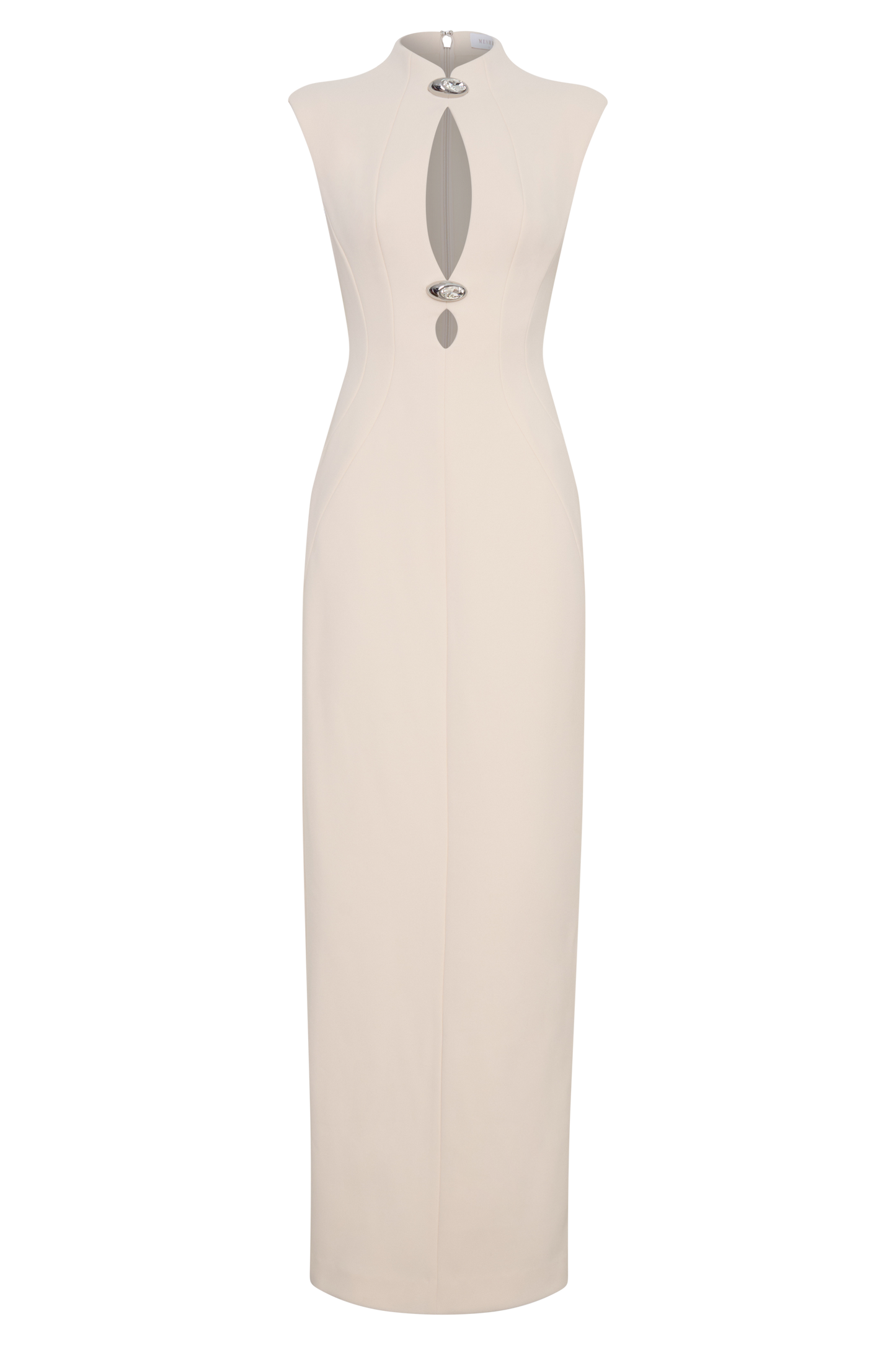 Michelle Cut Out Maxi Elbise - Tereyağı Kremi