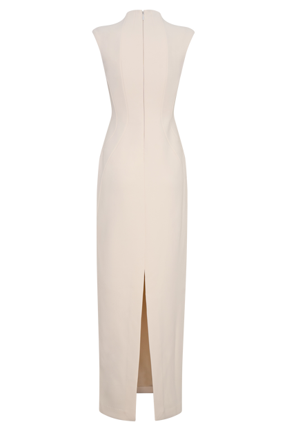 Michelle Cut Out Maxi Elbise - Tereyağı Kremi