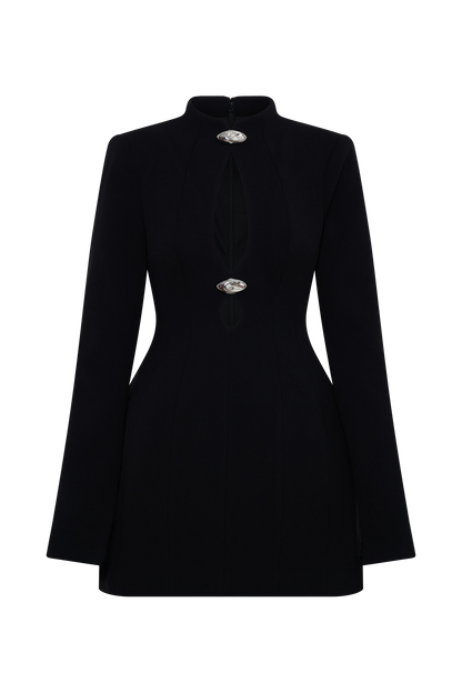 Michelle Cut Out Mini Elbise - Siyah