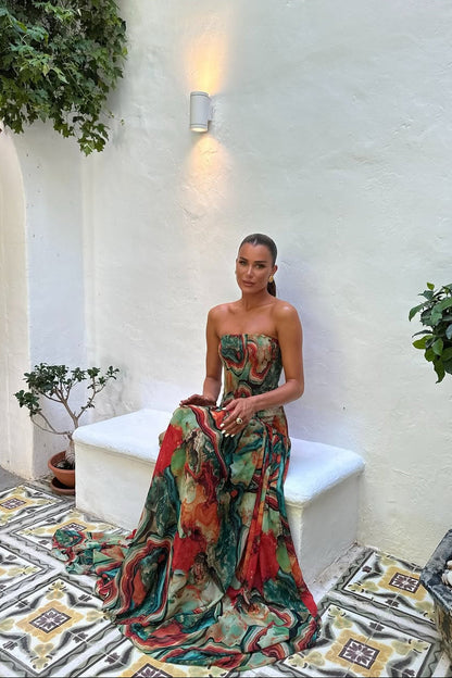 Bellamy | Askısız Maxi Yazlık Tatil Elbisesi