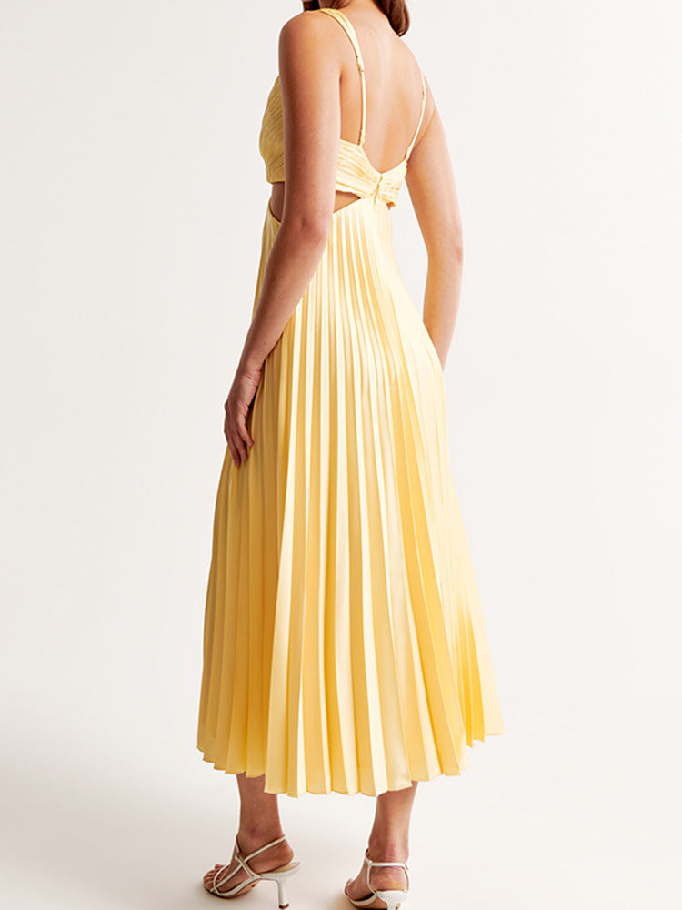 Reina | Kolsuz V Yaka Dekolteli Maxi Düğün Davet Elbisesi