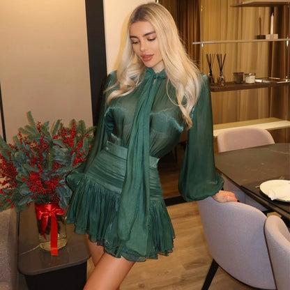Becky | Balon Kollu, Mini Parti Elbisesi