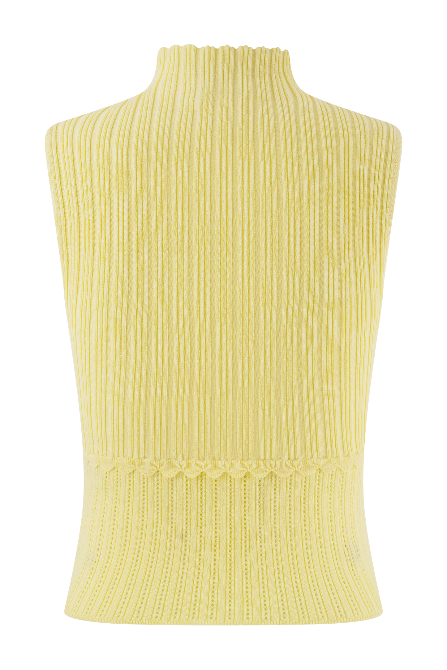 Indy Pointelle Örgü Üst - Limon