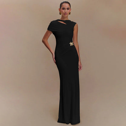 Kaida Slinky Maxi Elbise - Siyah