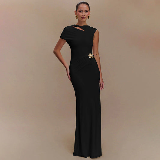 Kaida Slinky Maxi Elbise - Siyah