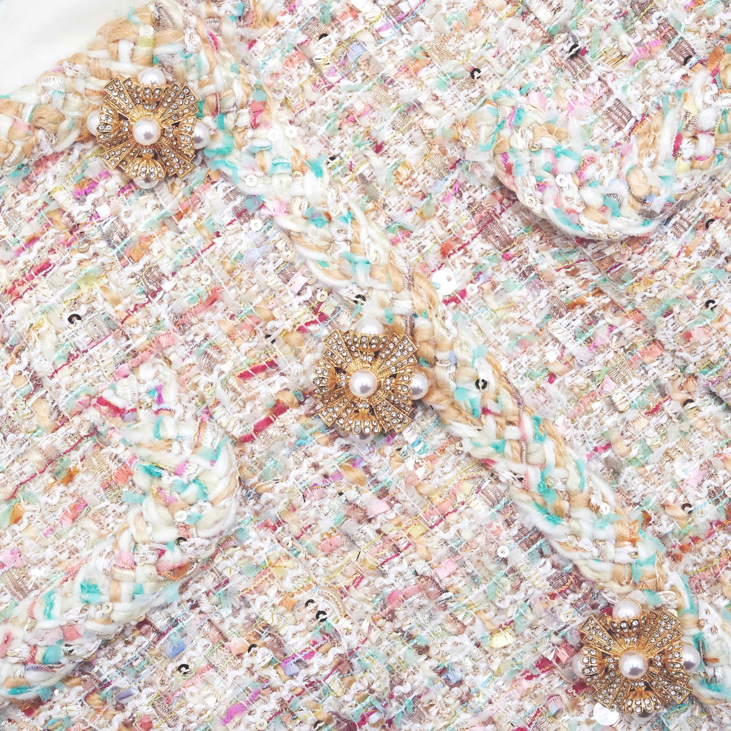 Pastel Bukle Kutu Ceket