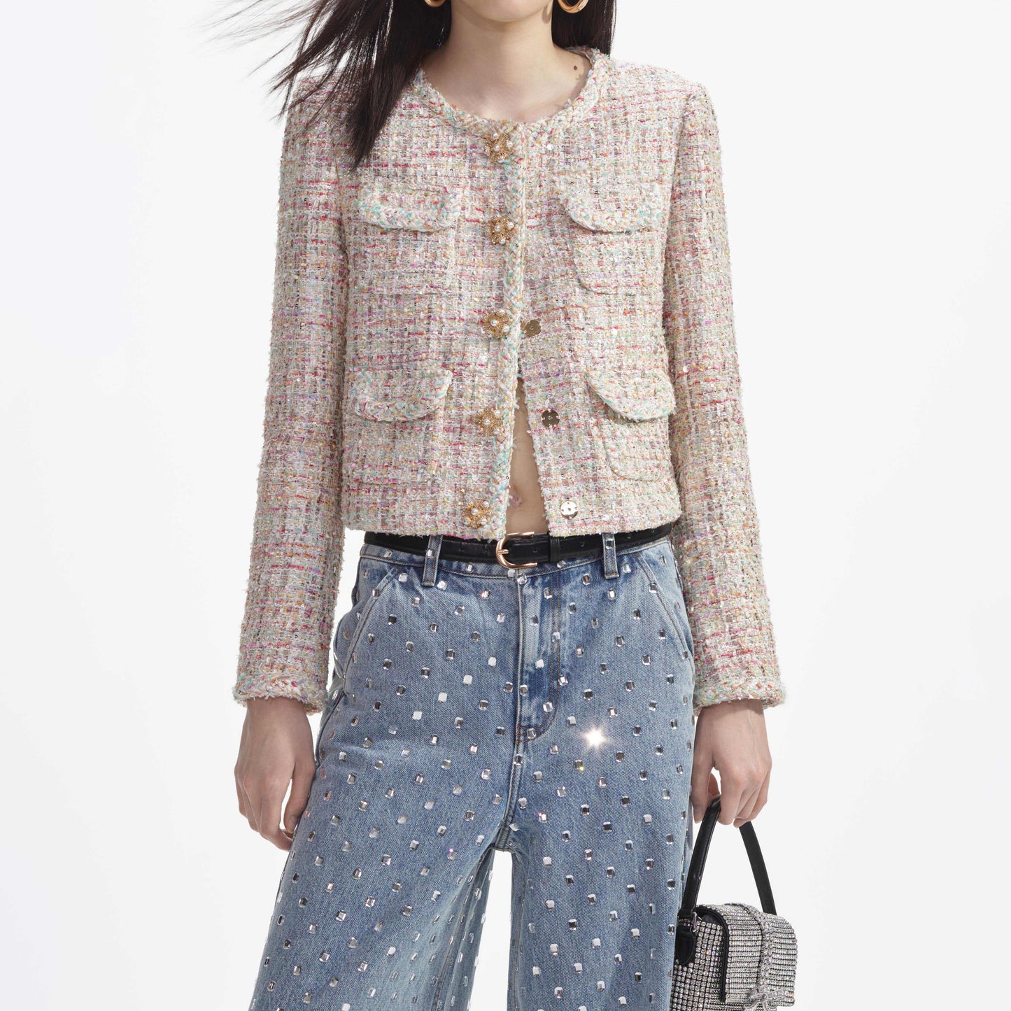 Pastel Bukle Kutu Ceket