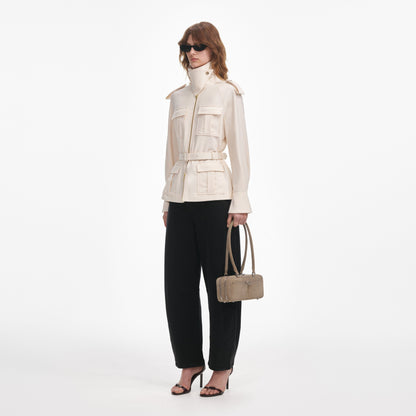 Krem Twill Ceket