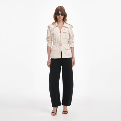 Krem Twill Ceket