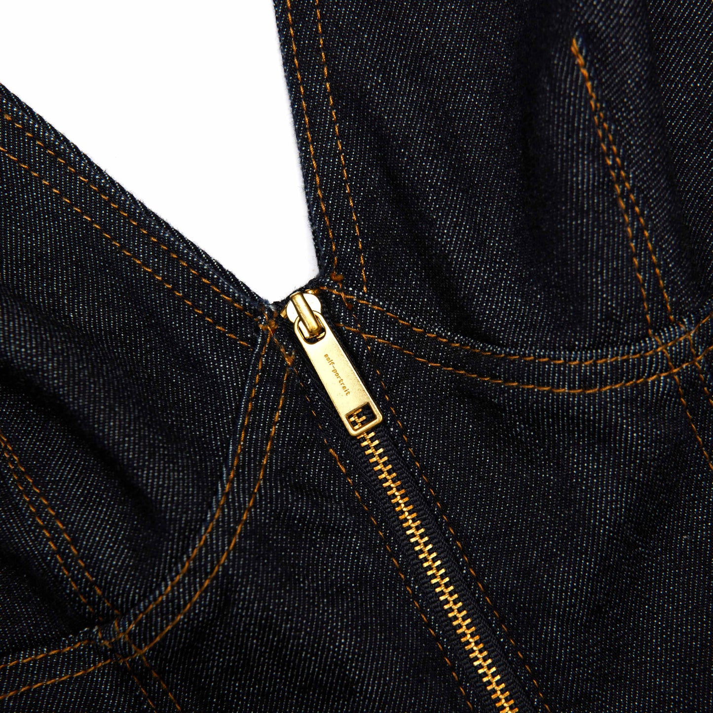 Indigo Denim Midi Elbise