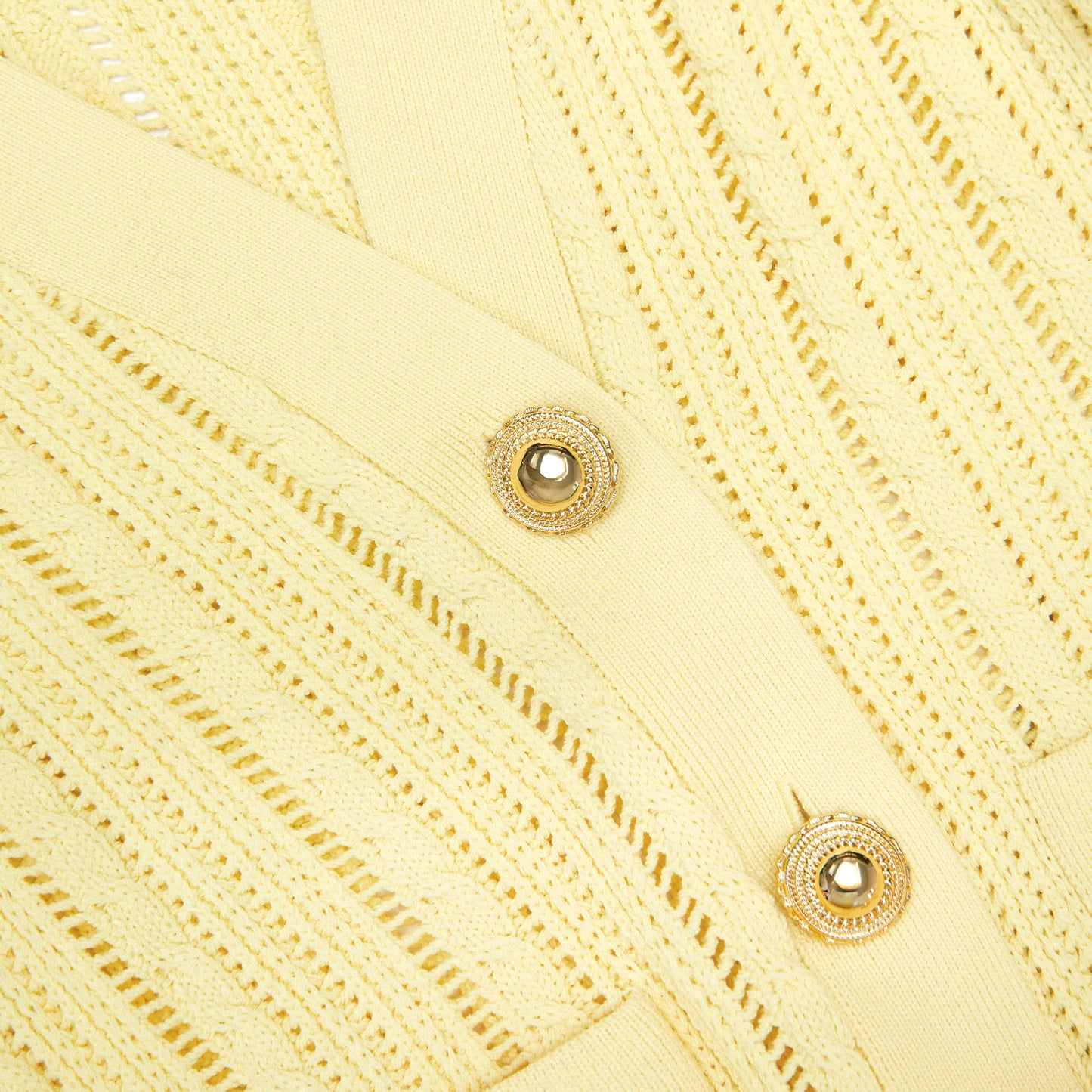 Sarı Örgü Peplum Midi Elbise