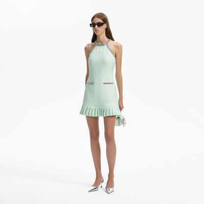 Mint Bukle Mini Elbise
