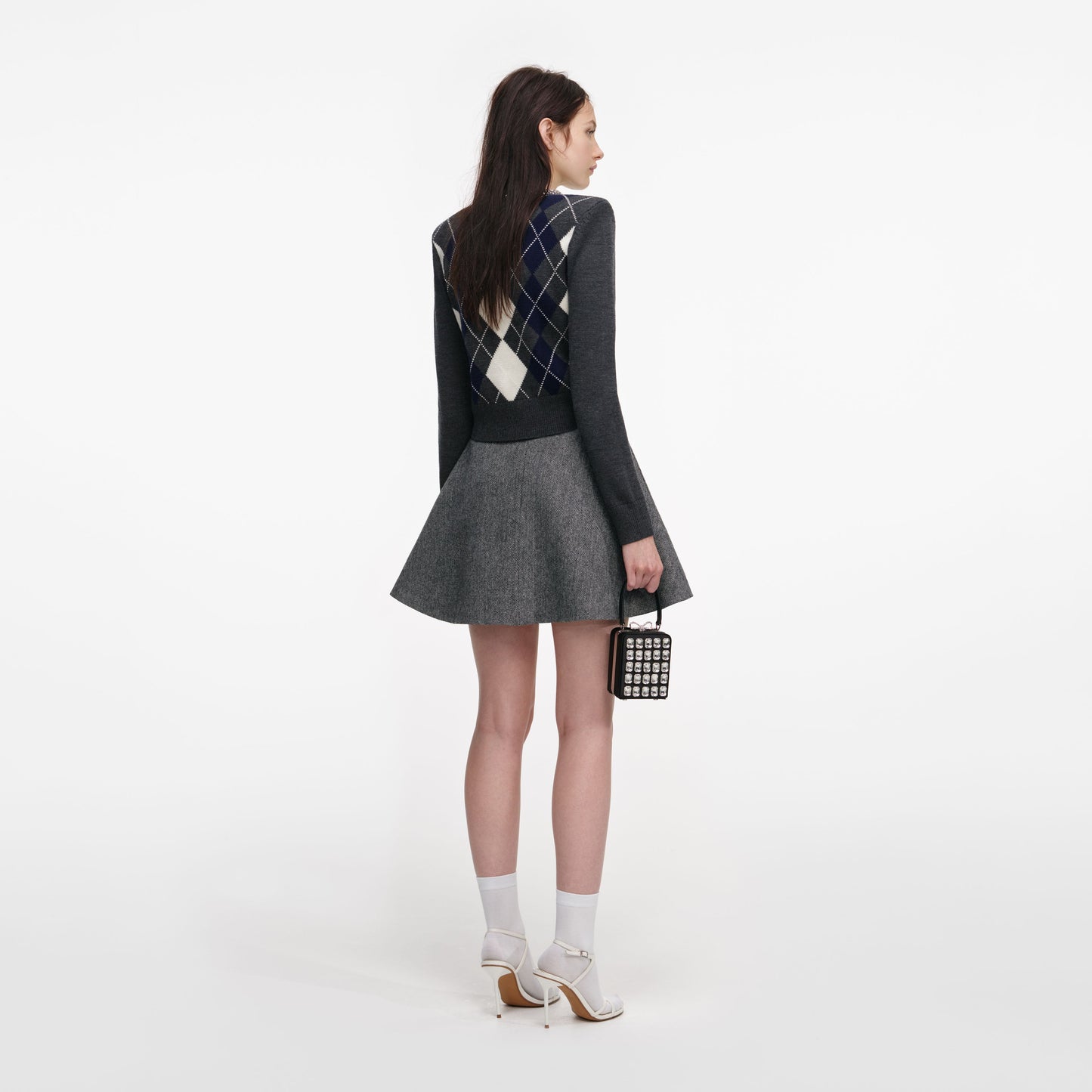 Gri Argyle Kristal Kesim Kazak