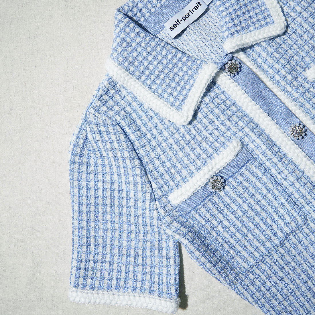 Mavi Lurex Örme Mini Elbise