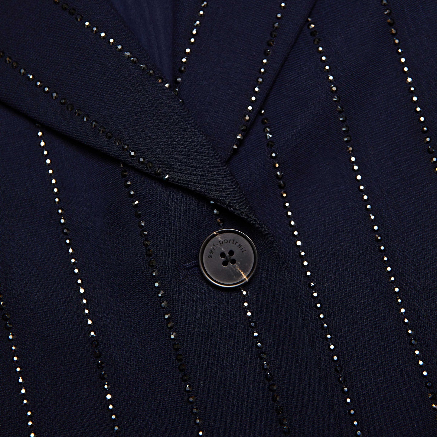 Lacivert Elmas Çizgili Blazer