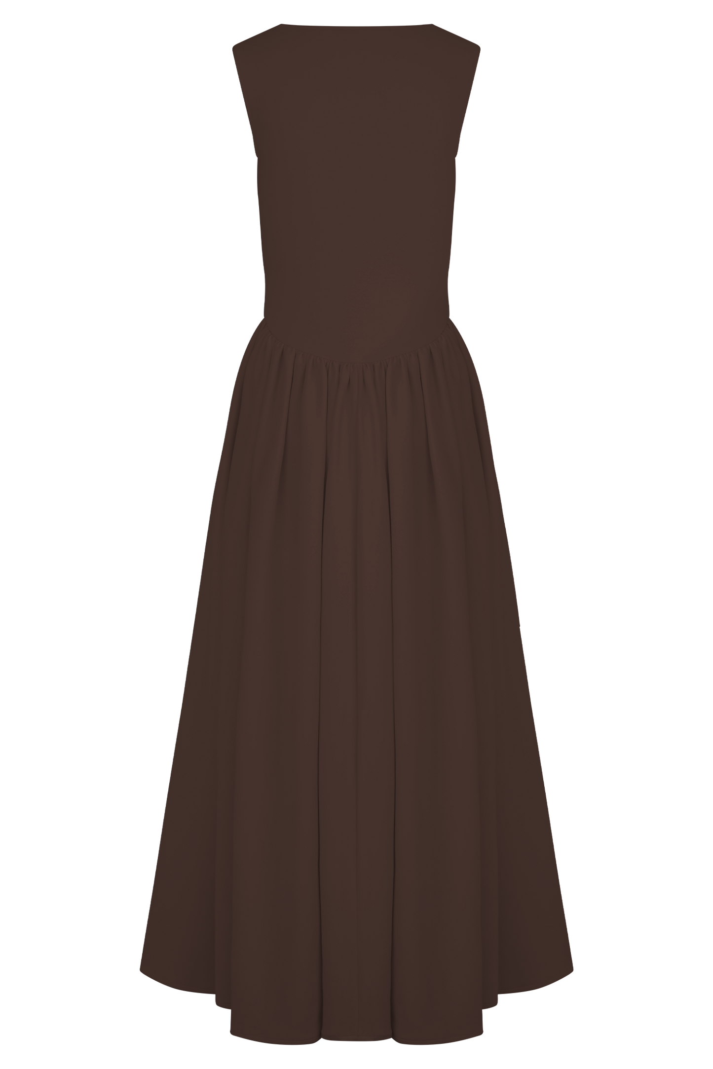 Sharon Scuba Jersey Midi Elbise - Kakao Kahverengi